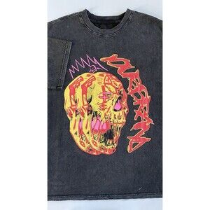 XL Skull Punk Gothic Oversized 100% Cotton Tie Dye T-Shirt
